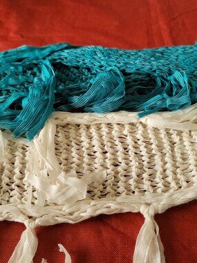 Hand crochet infinity scarf